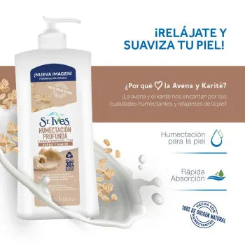 Crema corporal St. Ives humectación profunda, 1 litro