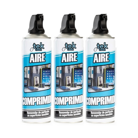 Aire Comprimido Tekclean 480ml 3 piezas