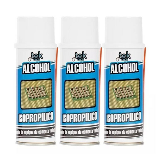 Alcohol Isopropilico Tekclean en Spray 400ml 3 Piezas