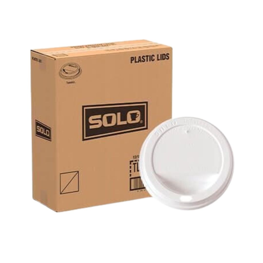 Tapa para Vasos de Café SOLO 8oz. Blanca 1000 pzas.